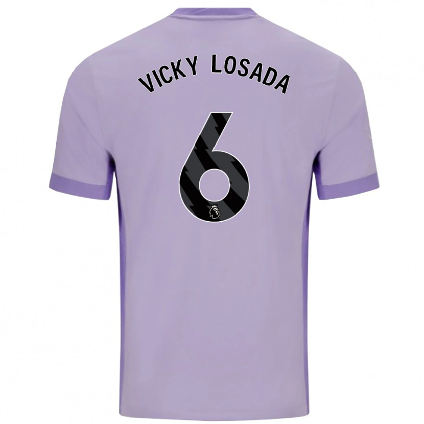 Danxen Kinderen María Victoria Losada Gómez #6 Taro Paars Wit Uitshirt Uittenue 2025/26 T-Shirt