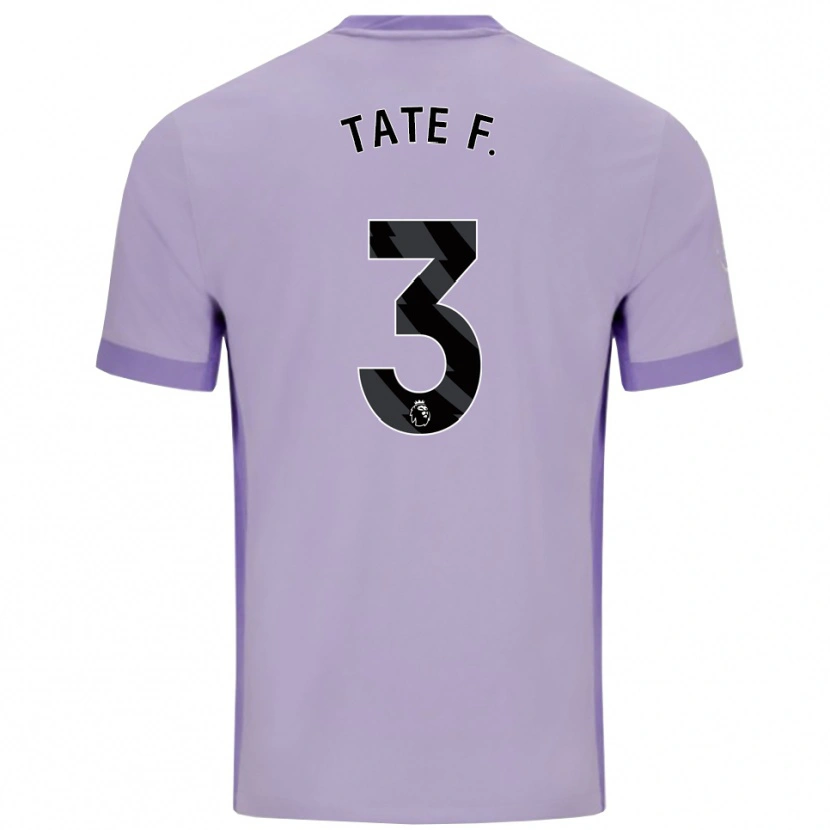 Danxen Kinderen Tate Ferdinand #3 Taro Paars Wit Uitshirt Uittenue 2025/26 T-Shirt