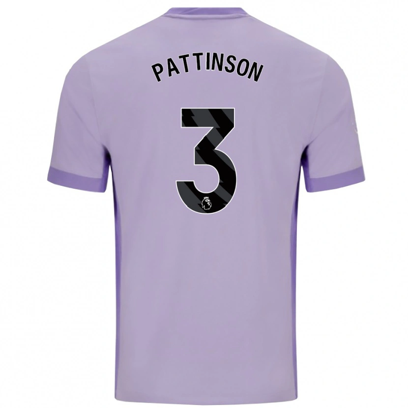 Danxen Kinderen Poppy Pattinson #3 Taro Paars Wit Uitshirt Uittenue 2025/26 T-Shirt