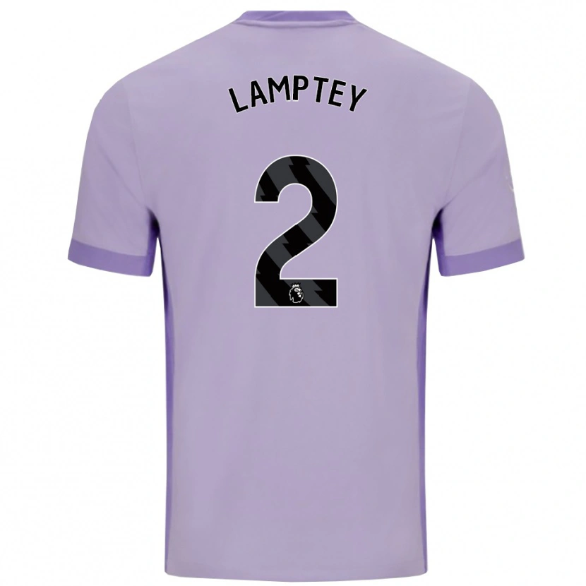 Danxen Kinderen Tariq Lamptey #2 Taro Paars Wit Uitshirt Uittenue 2025/26 T-Shirt