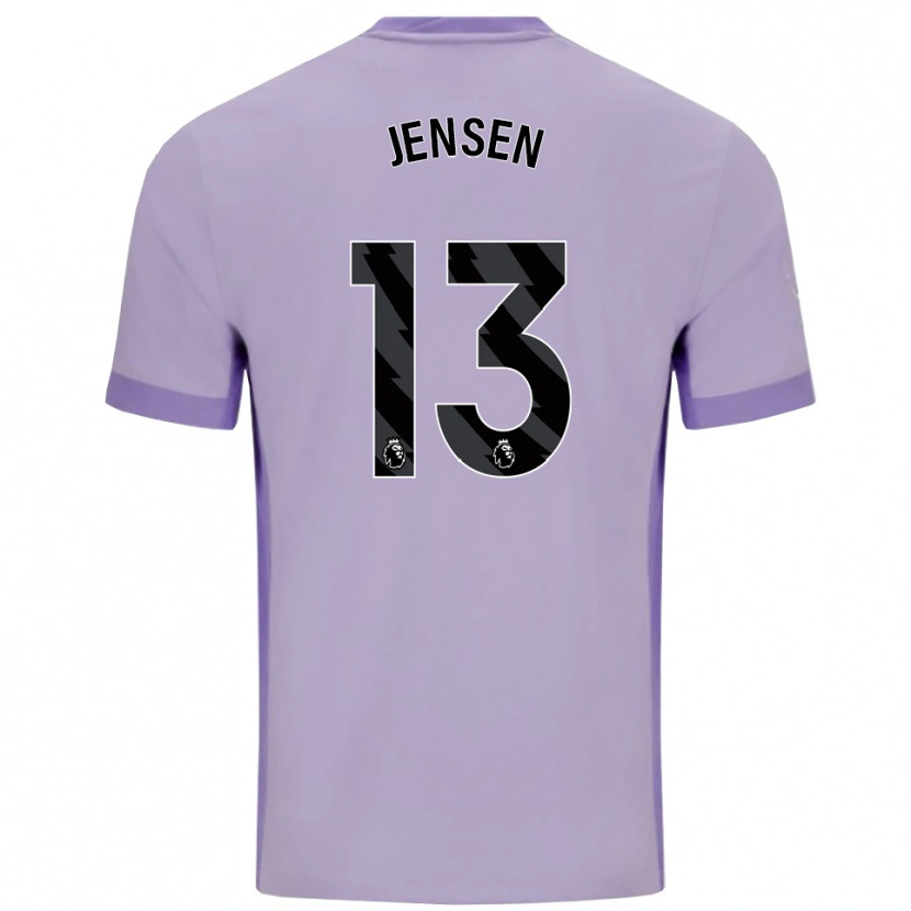 Danxen Kinderen Sebastian Jensen #13 Taro Paars Wit Uitshirt Uittenue 2025/26 T-Shirt