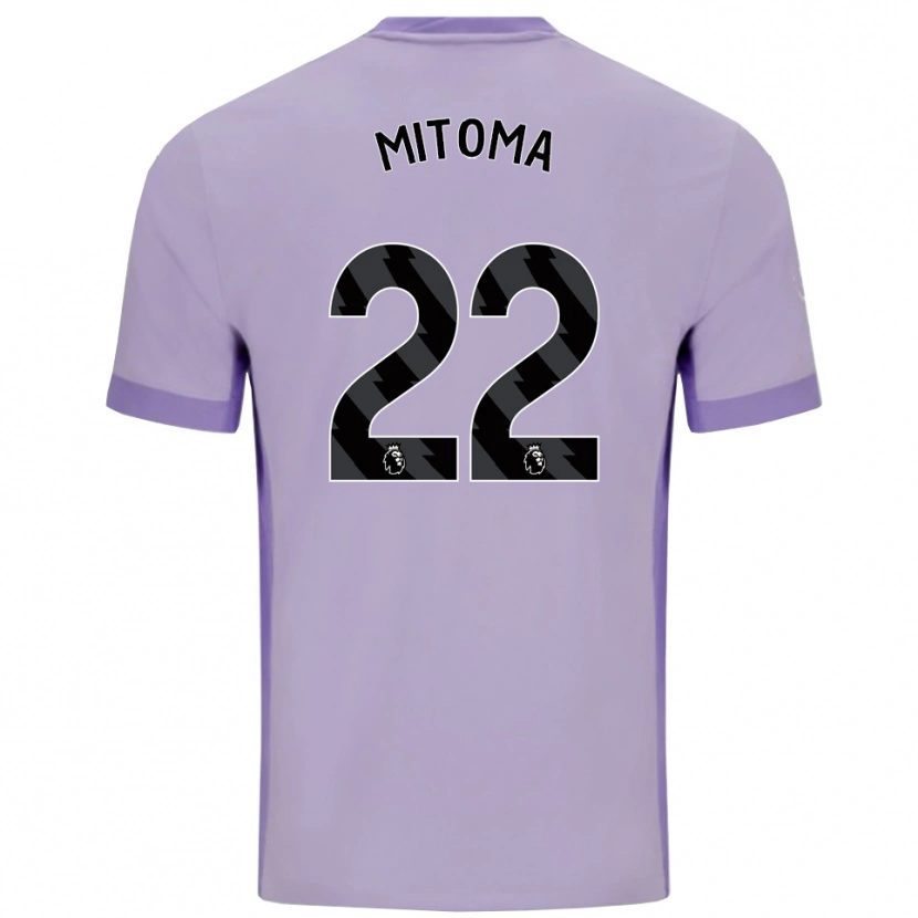 Danxen Kinderen Kaoru Mitoma #22 Taro Paars Wit Uitshirt Uittenue 2025/26 T-Shirt