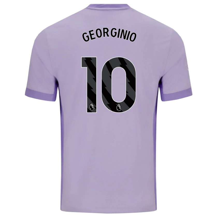 Danxen Kinderen Georginio Rutter #10 Taro Paars Wit Uitshirt Uittenue 2025/26 T-Shirt