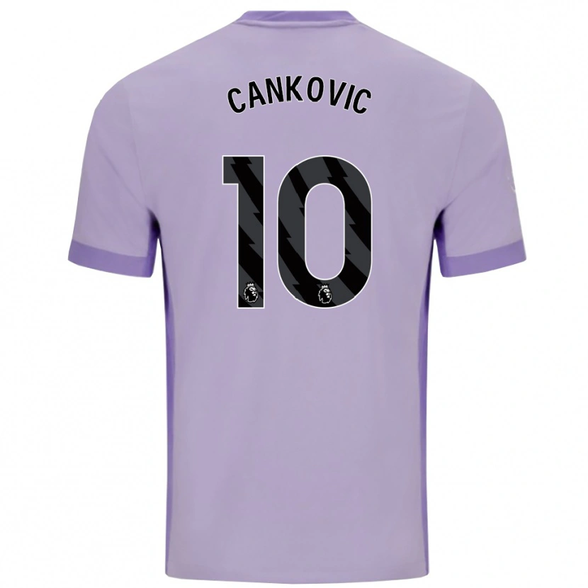 Danxen Kinderen Jelena Čanković #10 Taro Paars Wit Uitshirt Uittenue 2025/26 T-Shirt