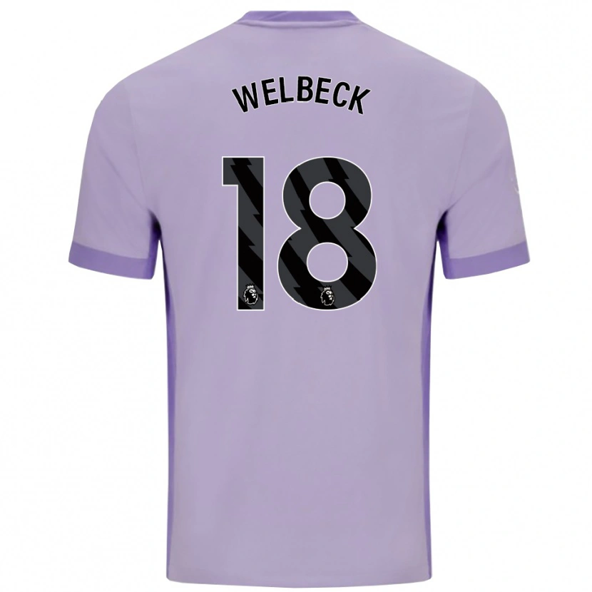 Danxen Kinderen Danny Welbeck #18 Taro Paars Wit Uitshirt Uittenue 2025/26 T-Shirt