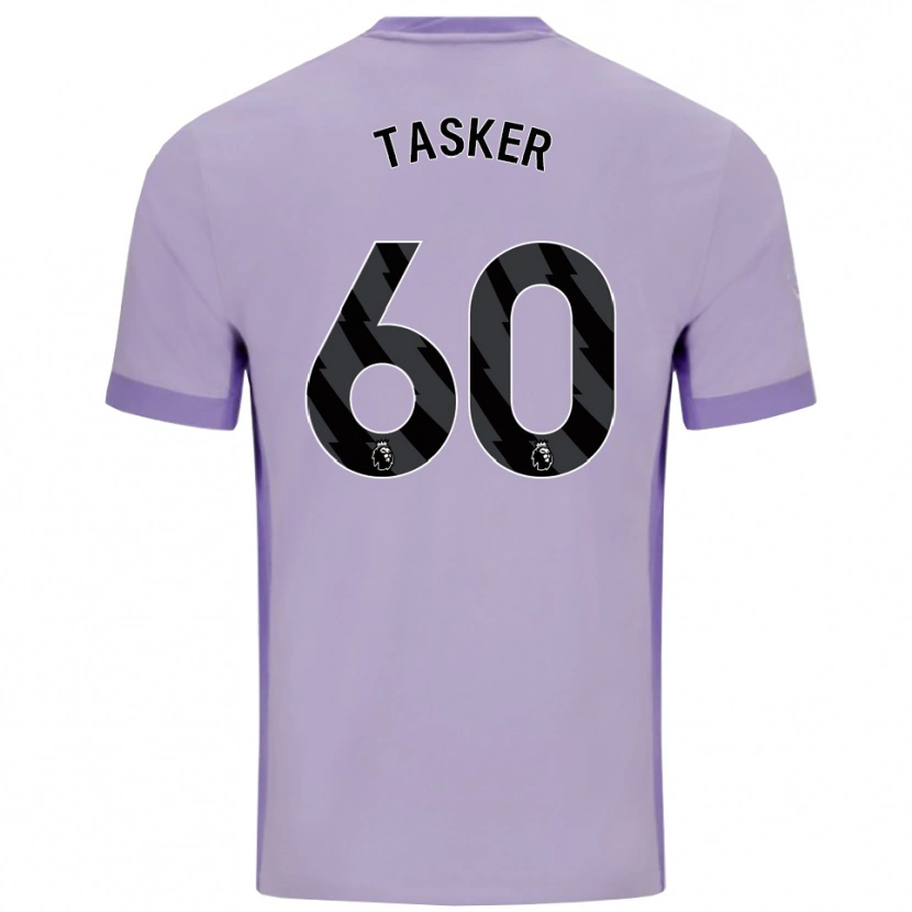 Danxen Kinderen Charlie Tasker #60 Taro Paars Wit Uitshirt Uittenue 2025/26 T-Shirt
