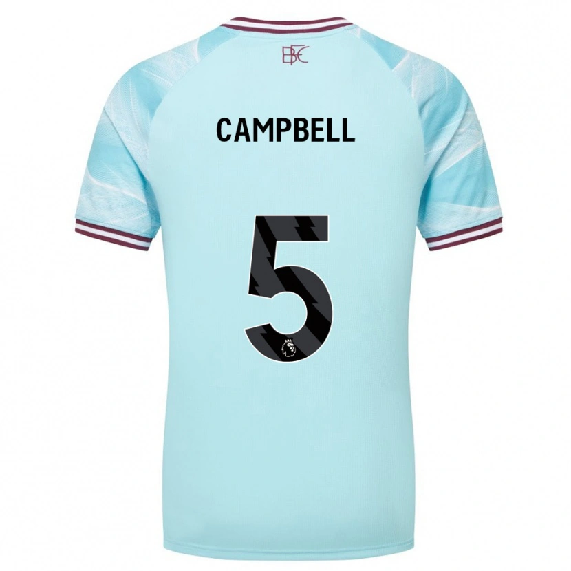 Danxen Kinderen Murray Campbell #5 Hemelsblauw Bourgondisch Uitshirt Uittenue 2025/26 T-Shirt