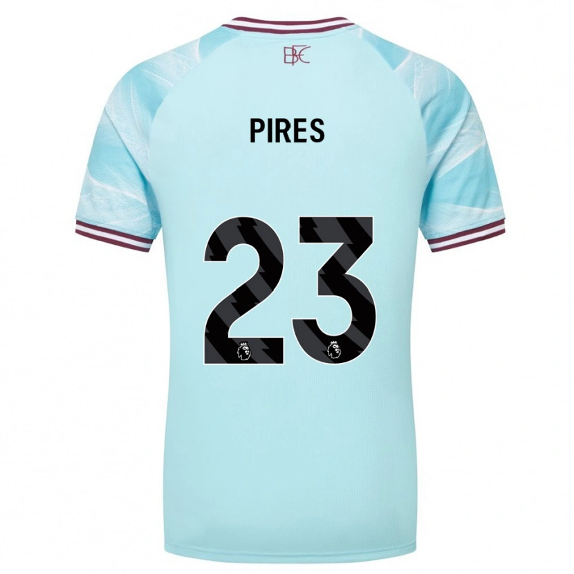 Danxen Kinderen Lucas Pires #23 Hemelsblauw Bourgondisch Uitshirt Uittenue 2025/26 T-Shirt