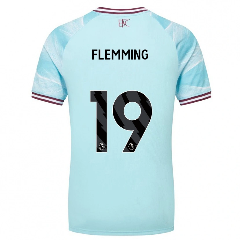 Danxen Kinderen Zian Flemming #19 Hemelsblauw Bourgondisch Uitshirt Uittenue 2025/26 T-Shirt