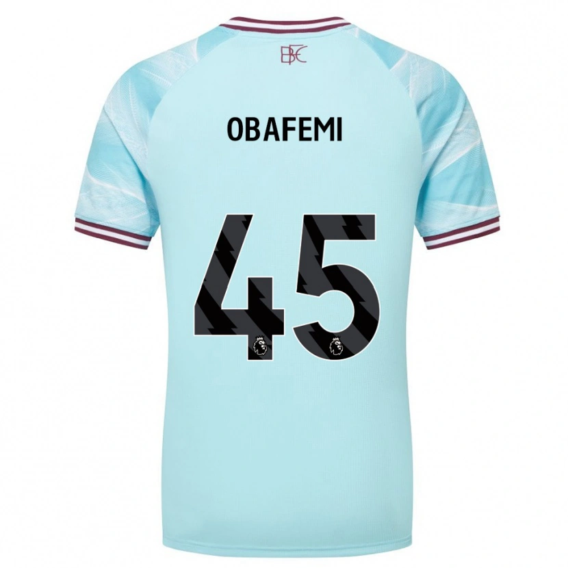 Danxen Kinderen Michael Obafemi #45 Hemelsblauw Bourgondisch Uitshirt Uittenue 2025/26 T-Shirt