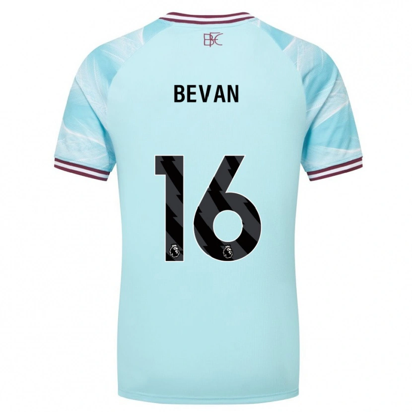 Danxen Kinderen Joe Bevan #16 Hemelsblauw Bourgondisch Uitshirt Uittenue 2025/26 T-Shirt