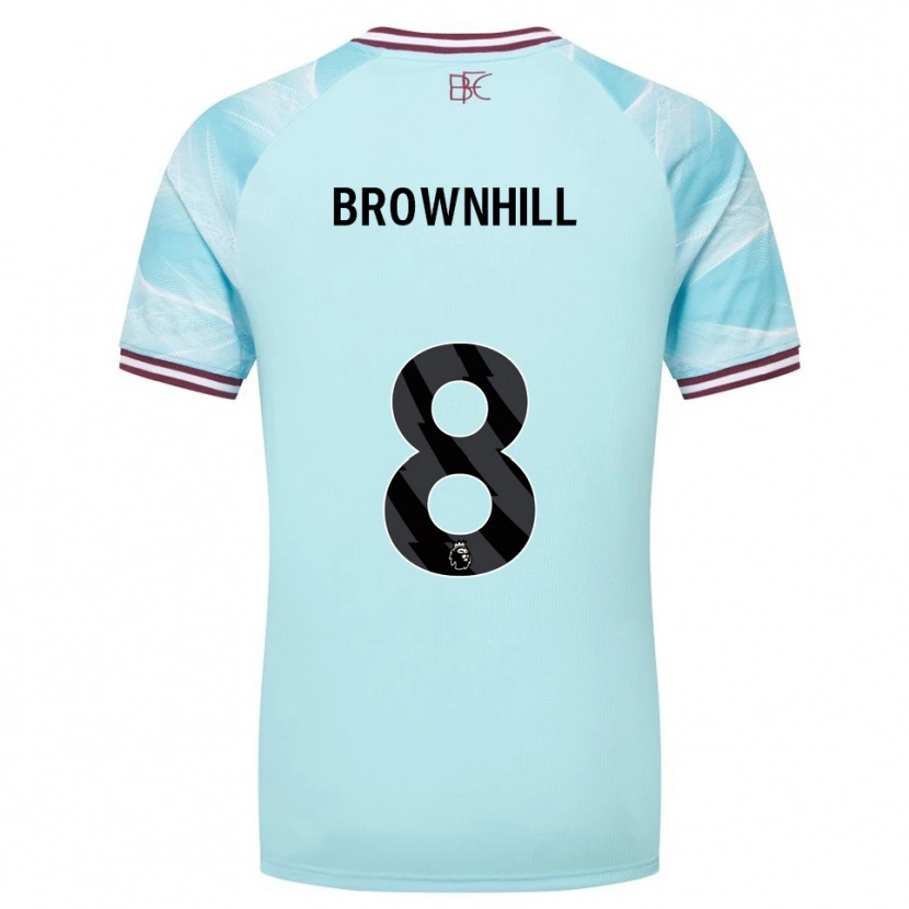 Danxen Kinderen Josh Brownhill #8 Hemelsblauw Bourgondisch Uitshirt Uittenue 2025/26 T-Shirt