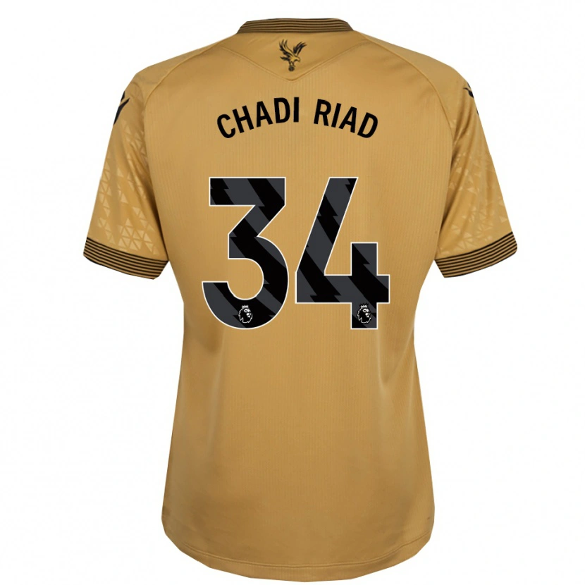 Danxen Kinderen Chadi Riad #34 Goud Zwart Uitshirt Uittenue 2025/26 T-Shirt