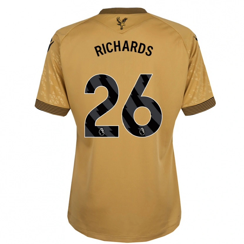Danxen Kinderen Chris Richards #26 Goud Zwart Uitshirt Uittenue 2025/26 T-Shirt
