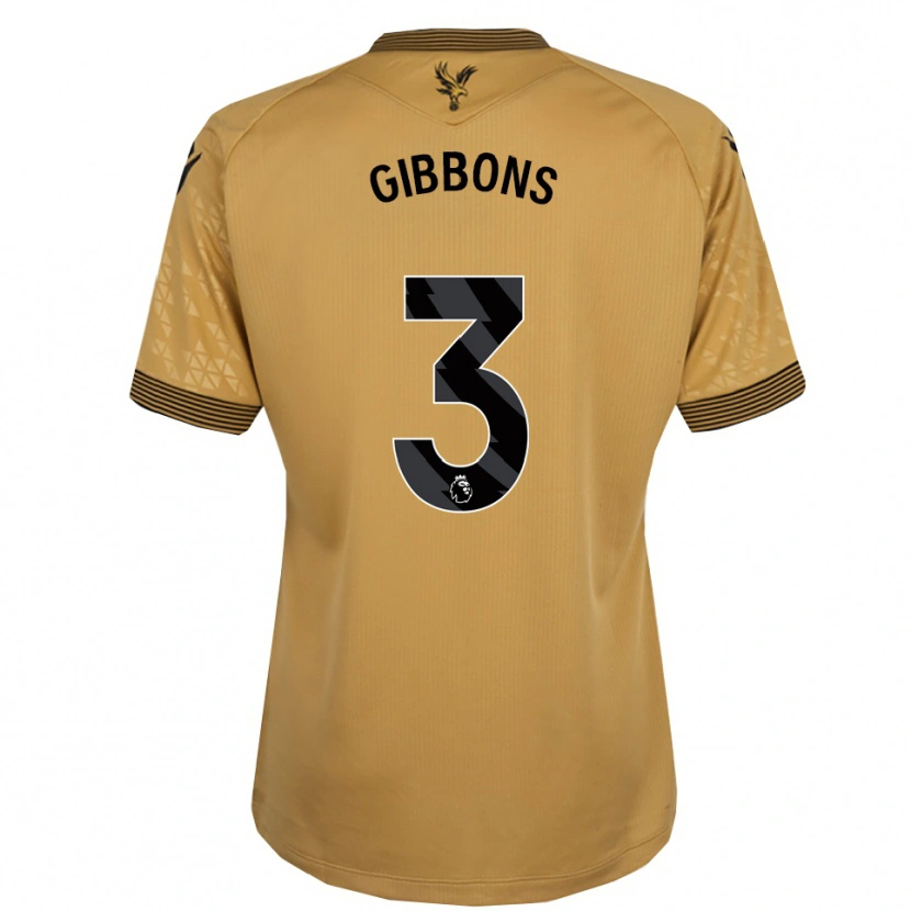 Danxen Kinderen Felicity Gibbons #3 Goud Zwart Uitshirt Uittenue 2025/26 T-Shirt