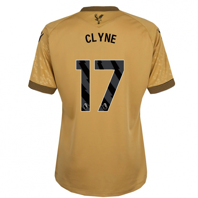 Danxen Kinderen Nathaniel Clyne #17 Goud Zwart Uitshirt Uittenue 2025/26 T-Shirt