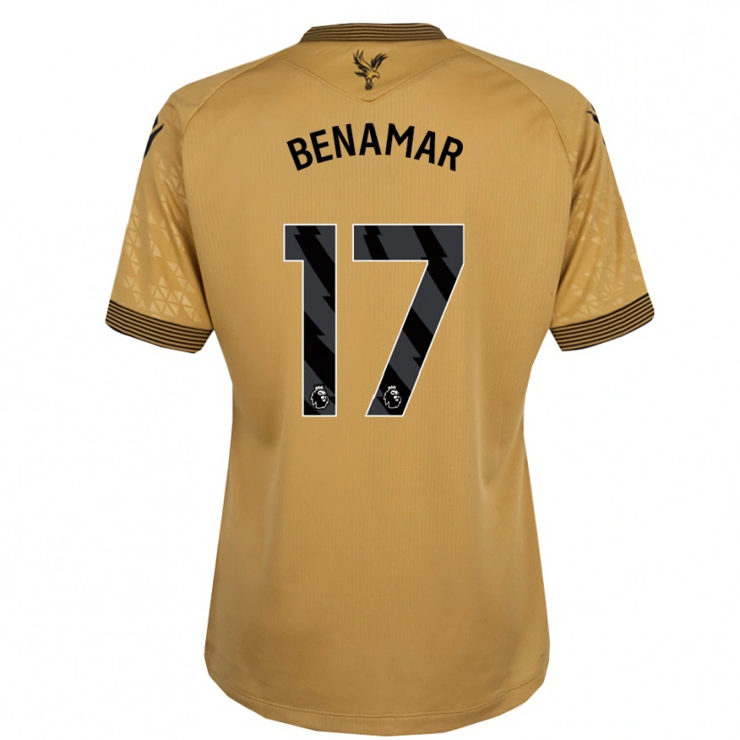 Danxen Kinderen Dean Benamar #17 Goud Zwart Uitshirt Uittenue 2025/26 T-Shirt