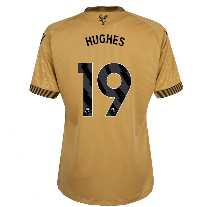 Danxen Kinderen Will Hughes #19 Goud Zwart Uitshirt Uittenue 2025/26 T-Shirt