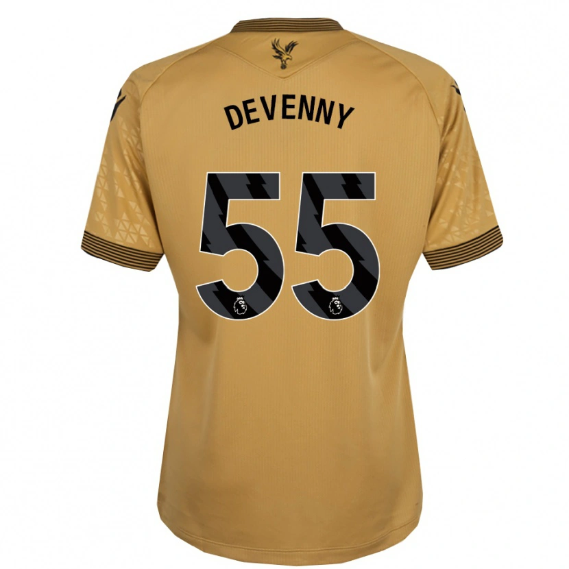 Danxen Kinderen Justin Devenny #55 Goud Zwart Uitshirt Uittenue 2025/26 T-Shirt