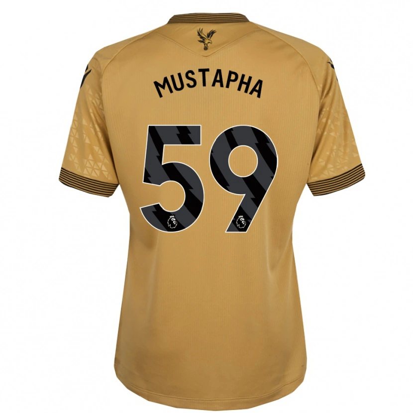 Danxen Kinderen Hindolo Mustapha #59 Goud Zwart Uitshirt Uittenue 2025/26 T-Shirt