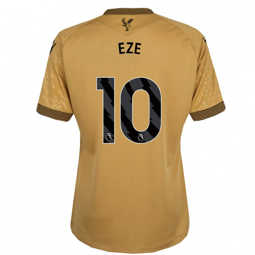 Danxen Kinderen Eberechi Eze #10 Goud Zwart Uitshirt Uittenue 2025/26 T-Shirt