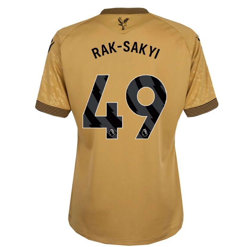 Danxen Kinderen Jesurun Rak-Sakyi #49 Goud Zwart Uitshirt Uittenue 2025/26 T-Shirt