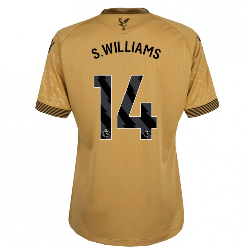 Danxen Kinderen Seb Williams #14 Goud Zwart Uitshirt Uittenue 2025/26 T-Shirt