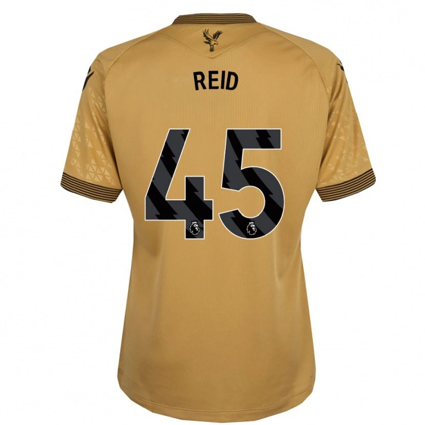 Danxen Kinderen Dylan Reid #45 Goud Zwart Uitshirt Uittenue 2025/26 T-Shirt