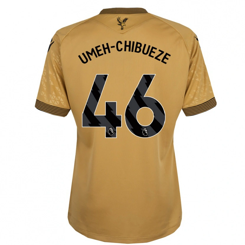 Danxen Kinderen Franco Umeh-Chibueze #46 Goud Zwart Uitshirt Uittenue 2025/26 T-Shirt