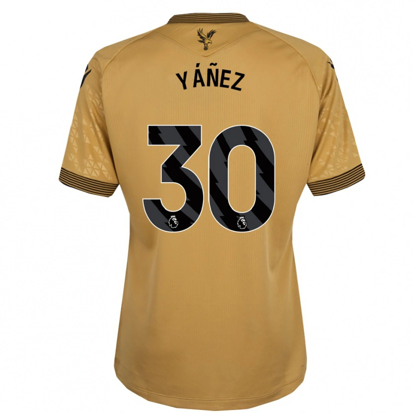 Danxen Kinderen Shae Yáñez #30 Goud Zwart Uitshirt Uittenue 2025/26 T-Shirt