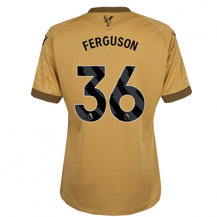 Danxen Kinderen Nathan Ferguson #36 Goud Zwart Uitshirt Uittenue 2025/26 T-Shirt