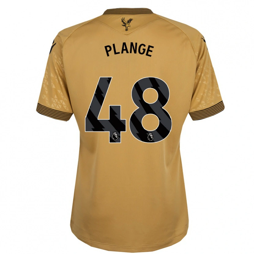 Danxen Kinderen Luke Plange #48 Goud Zwart Uitshirt Uittenue 2025/26 T-Shirt