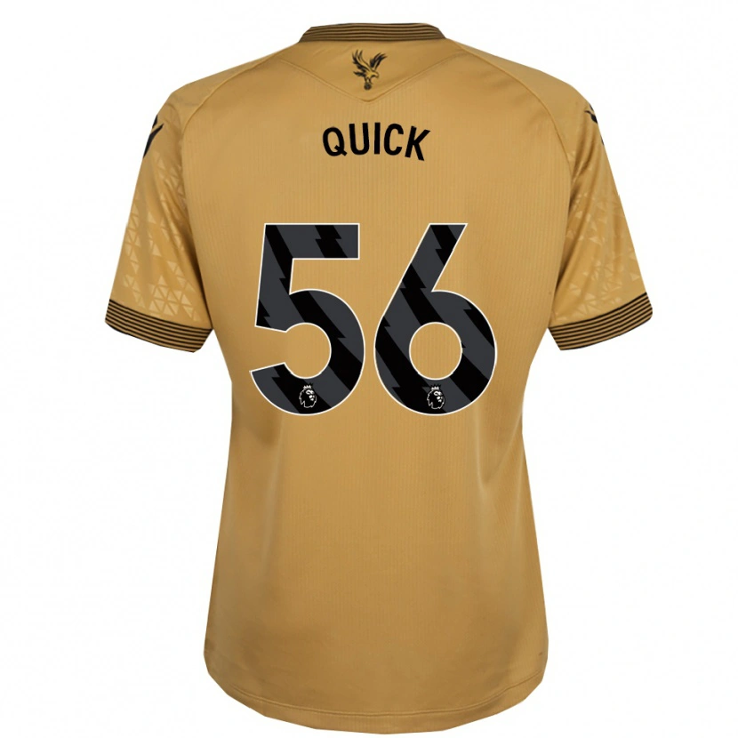 Danxen Kinderen Daniel Quick #56 Goud Zwart Uitshirt Uittenue 2025/26 T-Shirt