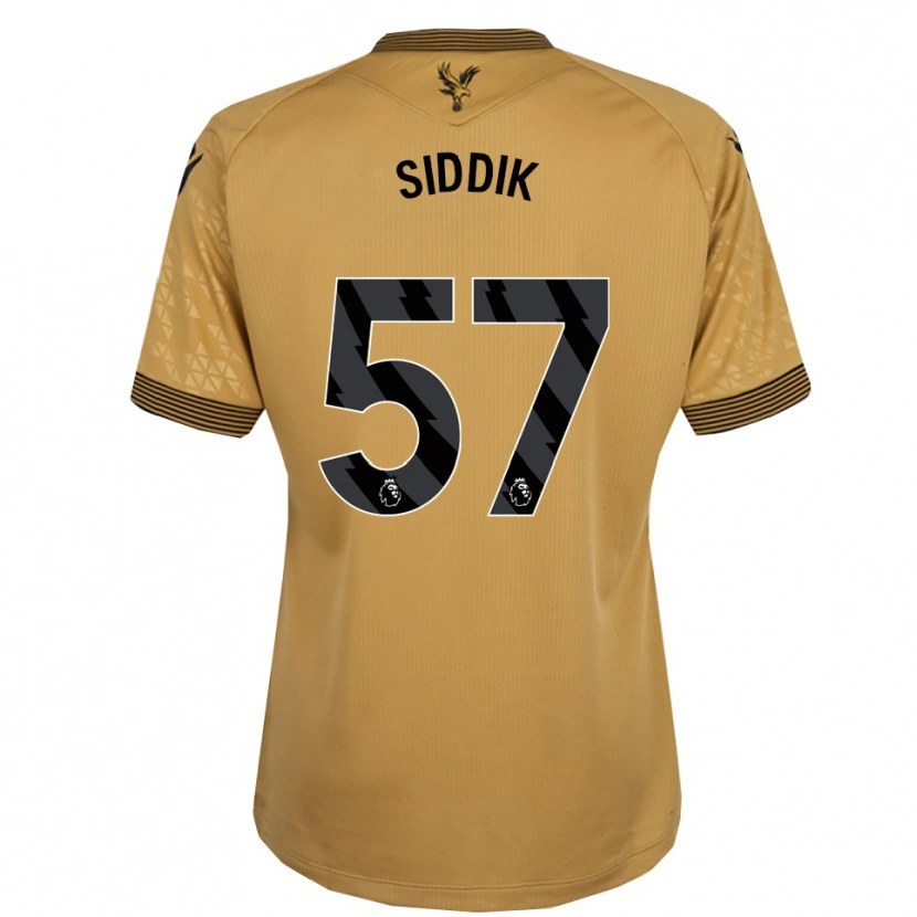 Danxen Kinderen Cardo Siddik #57 Goud Zwart Uitshirt Uittenue 2025/26 T-Shirt