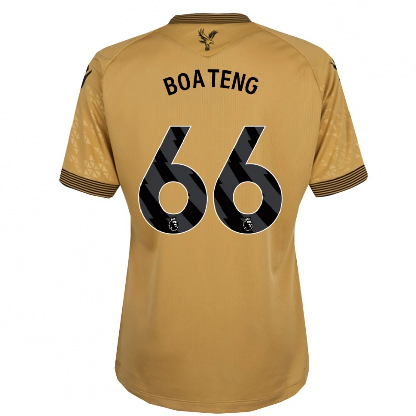Danxen Kinderen David Boateng #66 Goud Zwart Uitshirt Uittenue 2025/26 T-Shirt