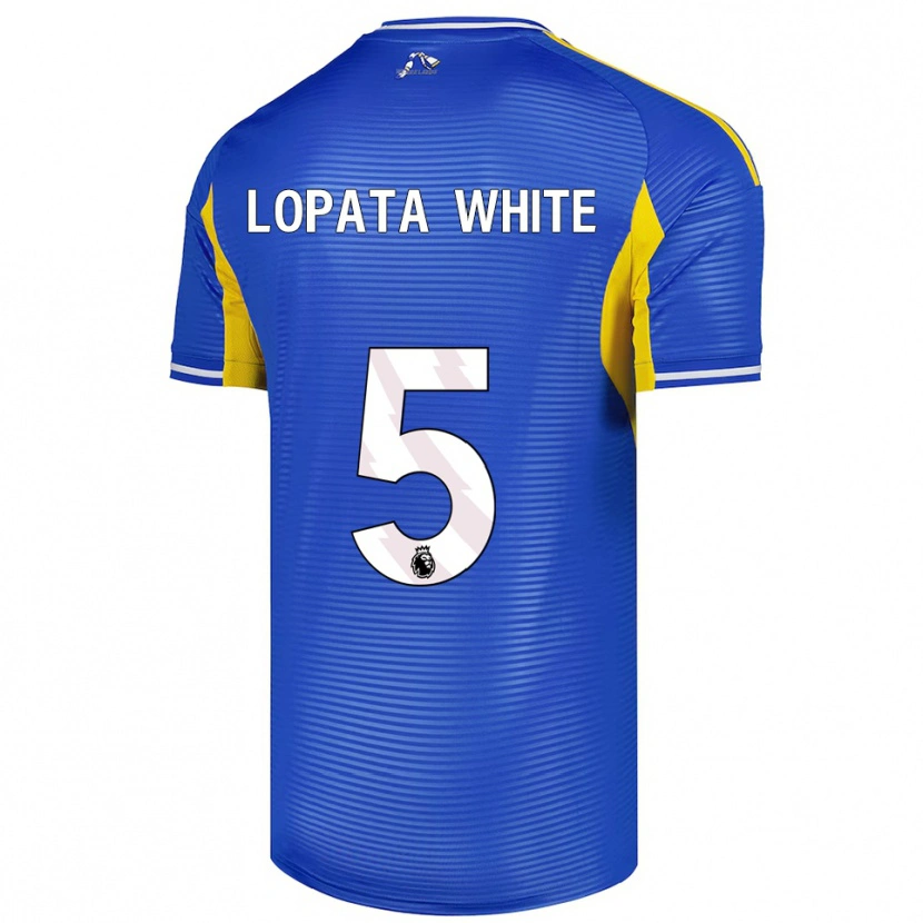 Danxen Kinderen Reuben Lopata-White #5 Blauw Geel Uitshirt Uittenue 2025/26 T-Shirt