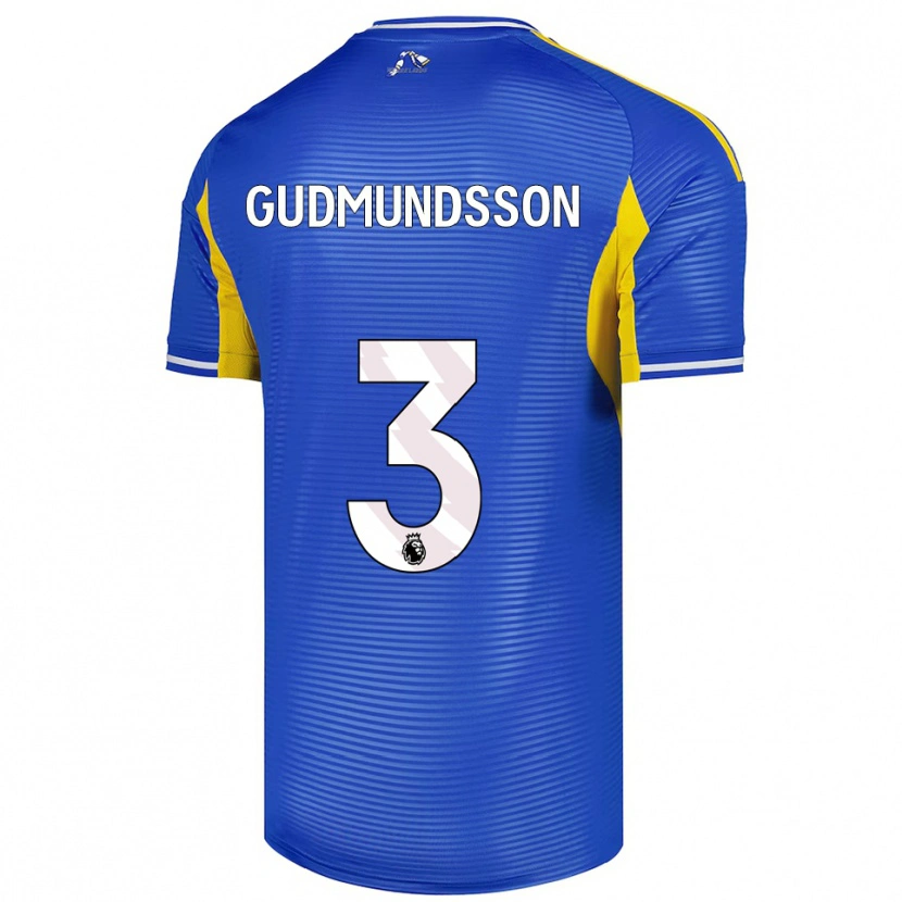 Danxen Kinderen Gabriel Gudmundsson #3 Blauw Geel Uitshirt Uittenue 2025/26 T-Shirt