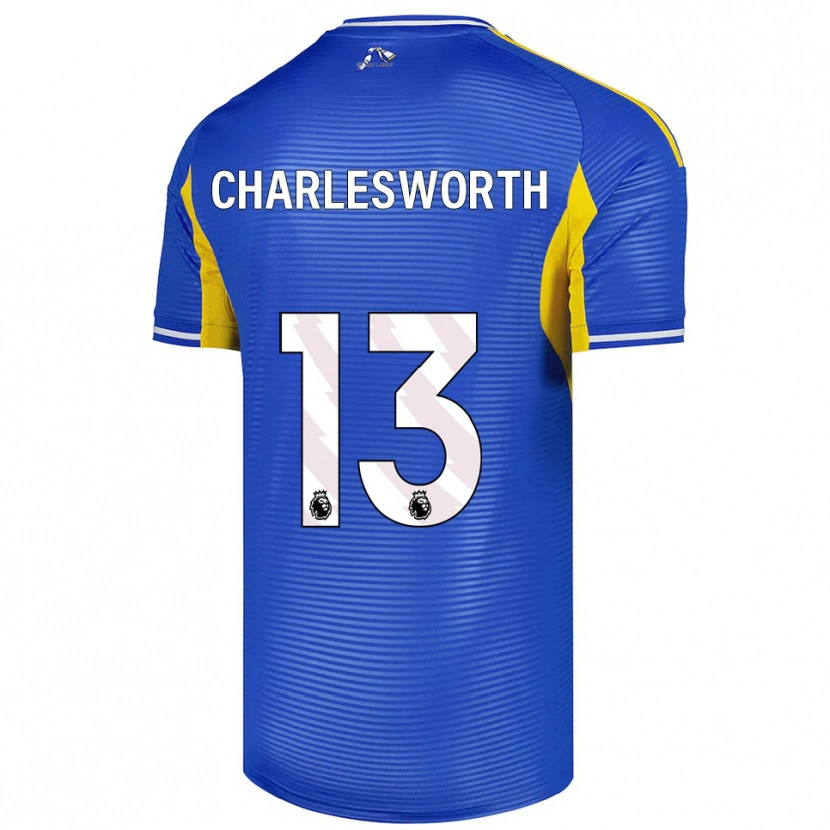 Danxen Kinderen Millie Robshaw-Charlesworth #13 Blauw Geel Uitshirt Uittenue 2025/26 T-Shirt