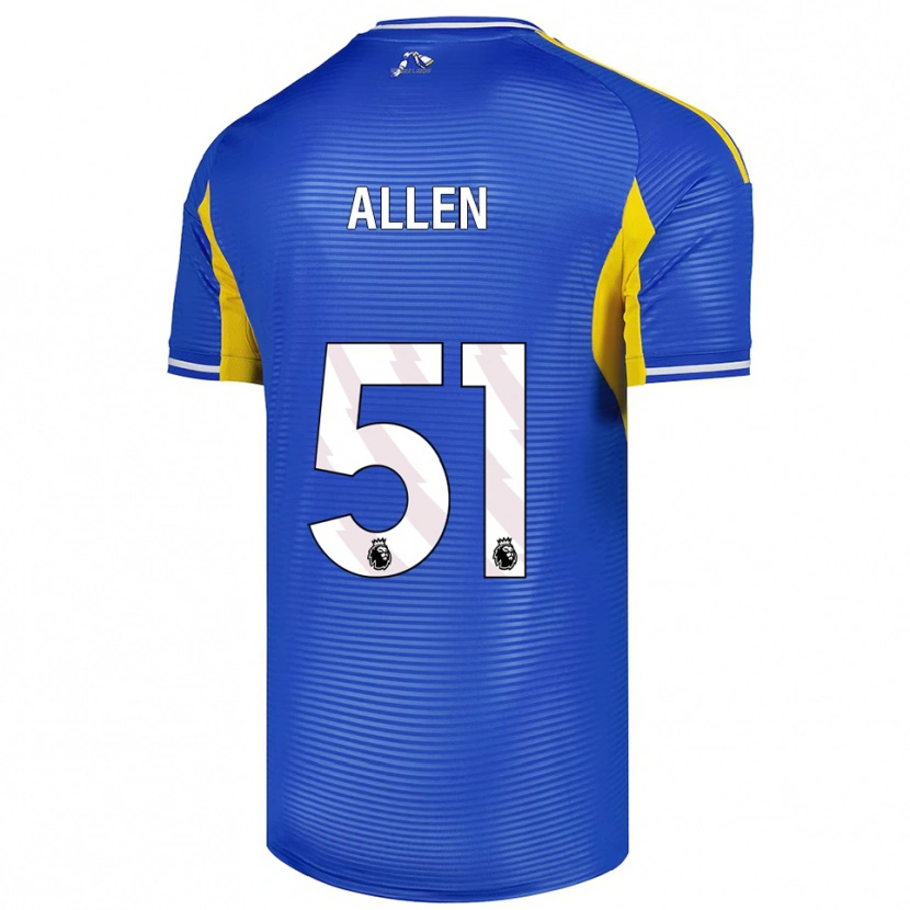 Danxen Kinderen Charlie Allen #51 Blauw Geel Uitshirt Uittenue 2025/26 T-Shirt