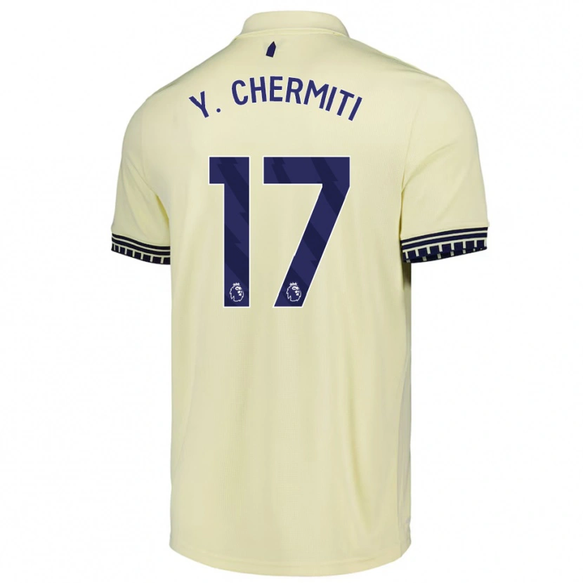 Danxen Kinderen Chermiti #17 Gebroken Wit Zwart Uitshirt Uittenue 2025/26 T-Shirt