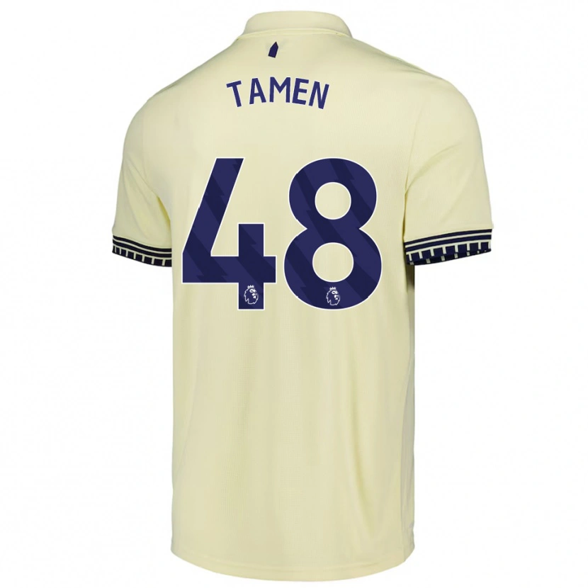 Danxen Kinderen William Tamen #48 Gebroken Wit Zwart Uitshirt Uittenue 2025/26 T-Shirt