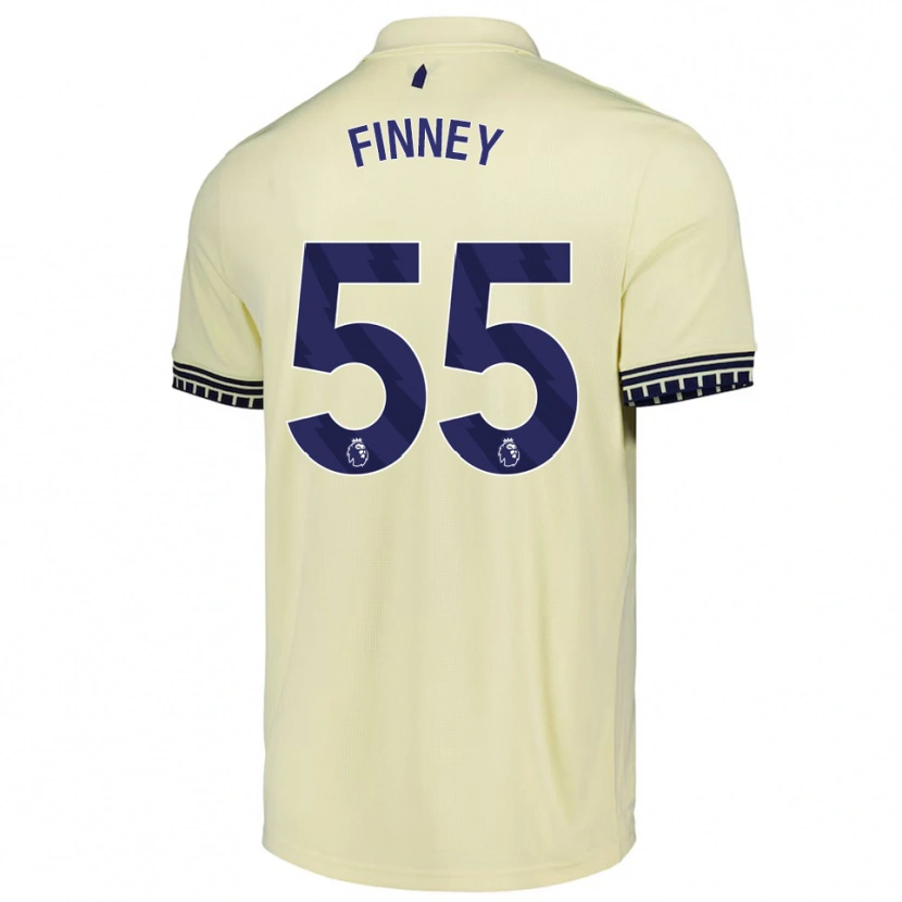 Danxen Kinderen George Finney #55 Gebroken Wit Zwart Uitshirt Uittenue 2025/26 T-Shirt
