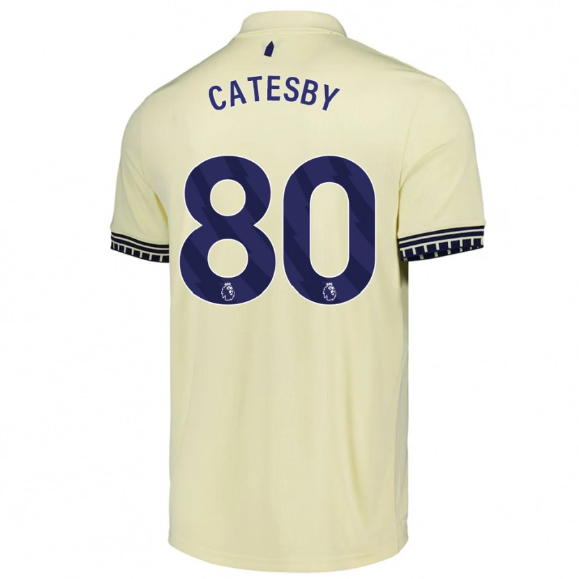Danxen Kinderen Joel Catesby #80 Gebroken Wit Zwart Uitshirt Uittenue 2025/26 T-Shirt