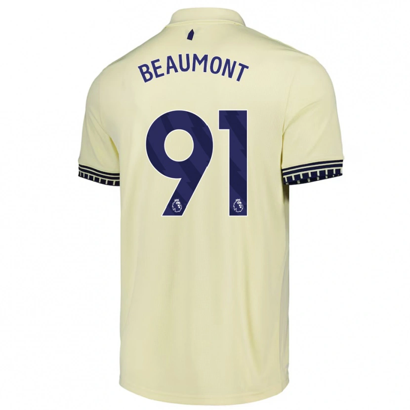 Danxen Kinderen Jacob Beaumont-Clark #91 Gebroken Wit Zwart Uitshirt Uittenue 2025/26 T-Shirt