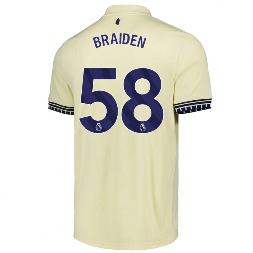 Danxen Kinderen Braiden Graham #58 Gebroken Wit Zwart Uitshirt Uittenue 2025/26 T-Shirt