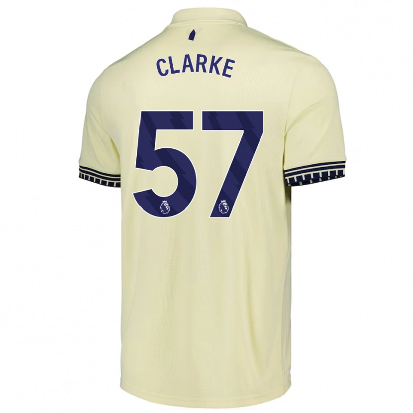 Danxen Kinderen Justin Clarke #57 Gebroken Wit Zwart Uitshirt Uittenue 2025/26 T-Shirt