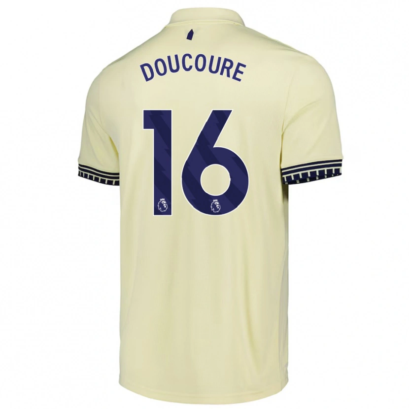 Danxen Kinderen Abdoulaye Doucoure #16 Gebroken Wit Zwart Uitshirt Uittenue 2025/26 T-Shirt