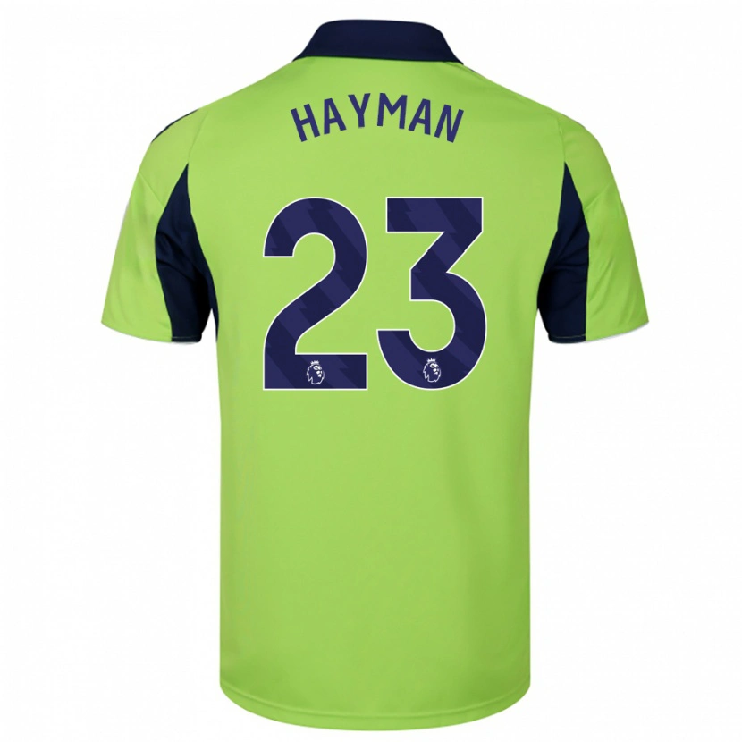 Danxen Kinderen Alex Hayman #23 Groen Marineblauw Wit Uitshirt Uittenue 2025/26 T-Shirt