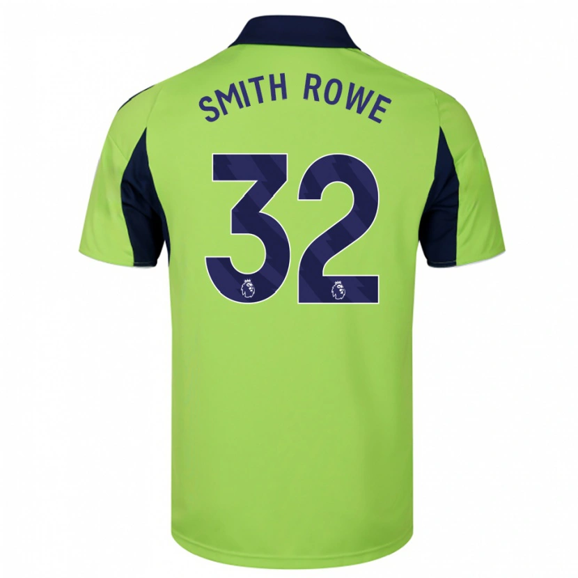 Danxen Kinderen Emile Smith Rowe #32 Groen Marineblauw Wit Uitshirt Uittenue 2025/26 T-Shirt