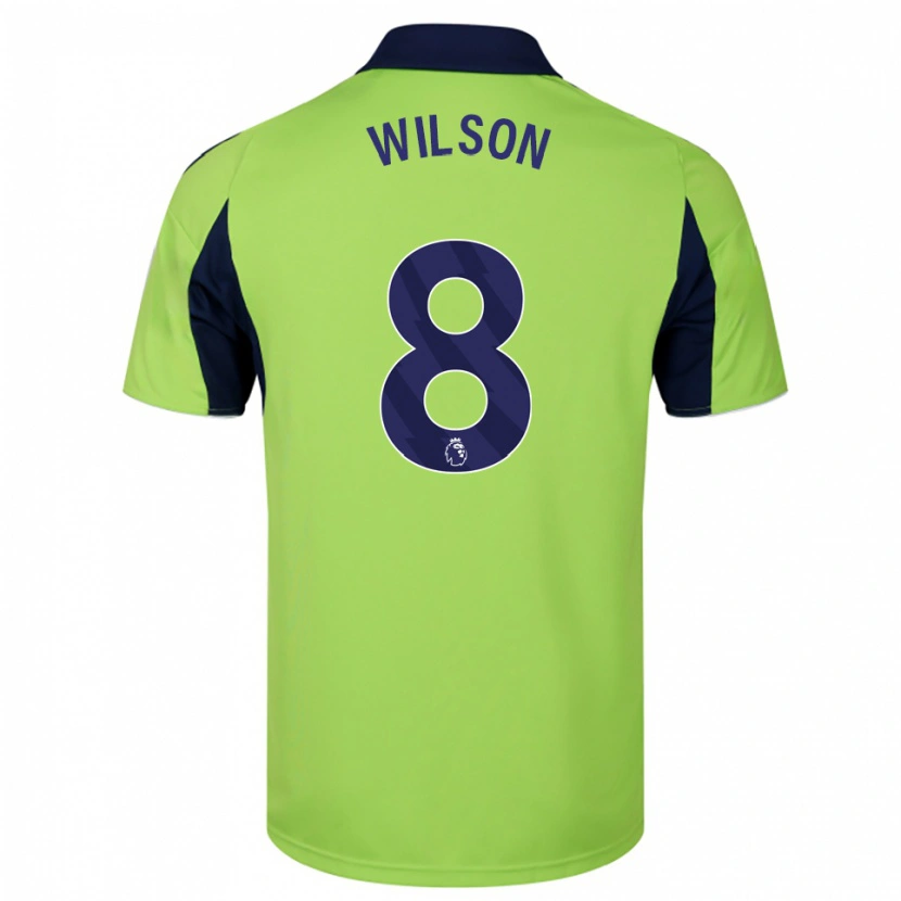 Danxen Kinderen Harry Wilson #8 Groen Marineblauw Wit Uitshirt Uittenue 2025/26 T-Shirt